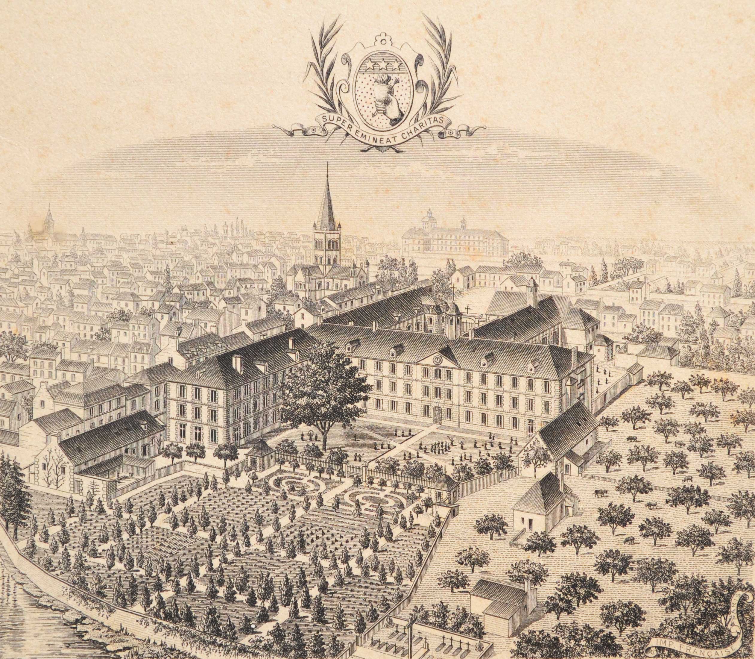 Gravure hôtel-Dieu. Numéro dinventaire mmv.2014.0.378