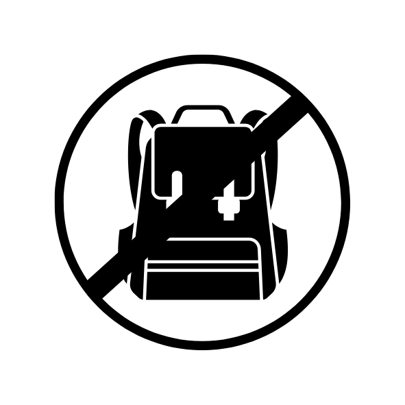 Sac à dos interdits